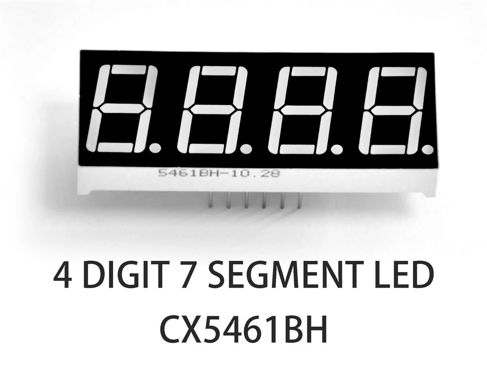 LED de 7 segmentos de cuatro dígitos