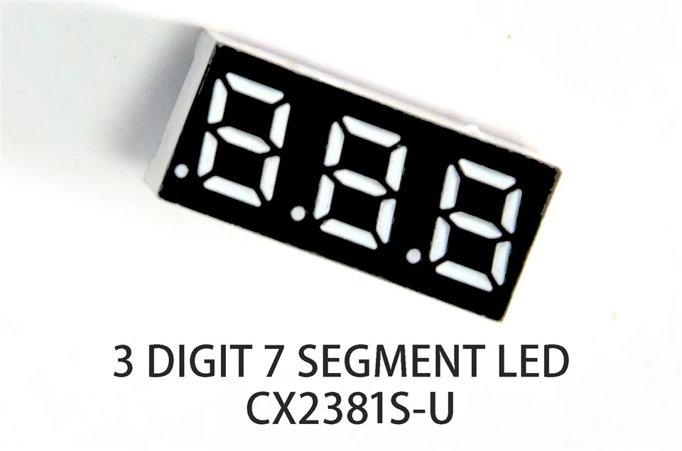 LED de 7 segmentos de tres dígitos